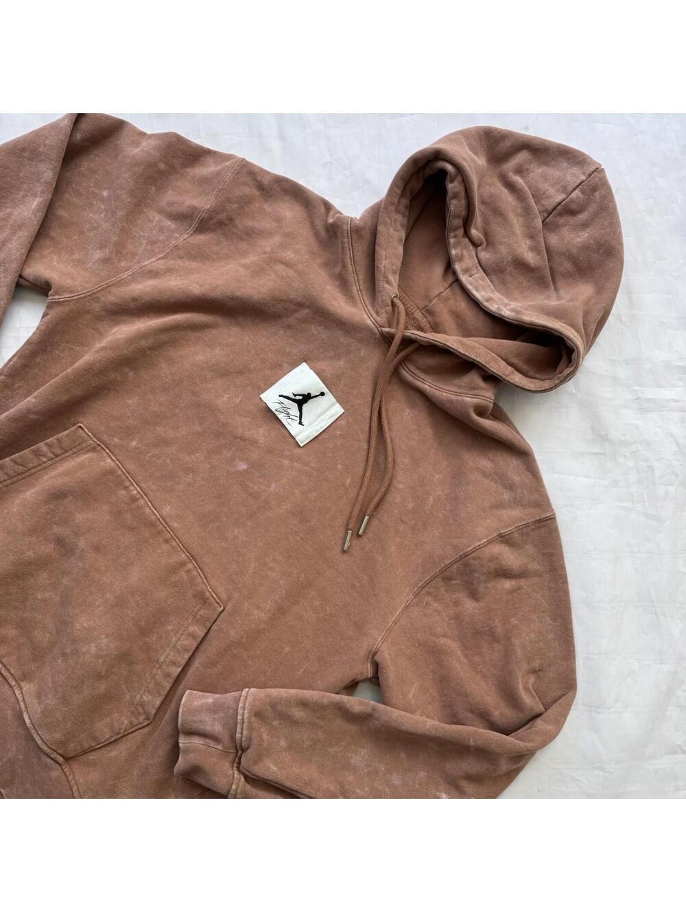 Jordan Flight Mens Pullover Hoodie Size Small Pink Mineral Wash Jumpman Sweat